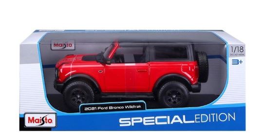 MAISTO SPECIAL EDITION 1:18 2021 FORD BRONCO WILDTRAK RED - Toyworld Frankston