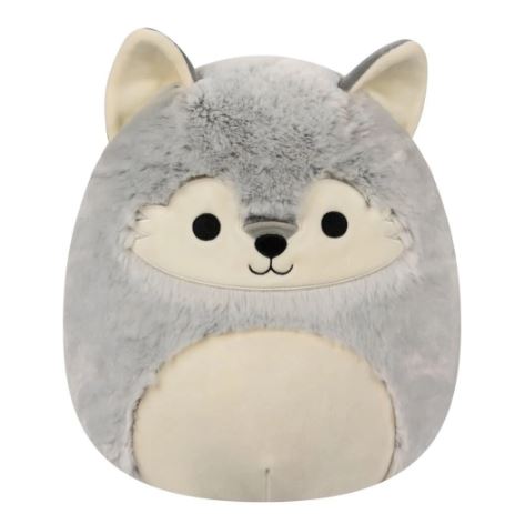 SQUISHMALLOWS -  FUZZAMALLOW 12 INCH PLUSH - WILLY THE WOLF - Toyworld Frankston