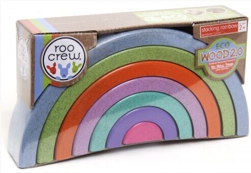 ROO CREW -  STACKABLE ECO WOOD RAINBOW - Toyworld Frankston