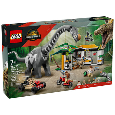 LEGO 76973 JURASSIC WORLD - RAPTOR AND TITANOSAURUS TRACKING MISSION - Toyworld Frankston