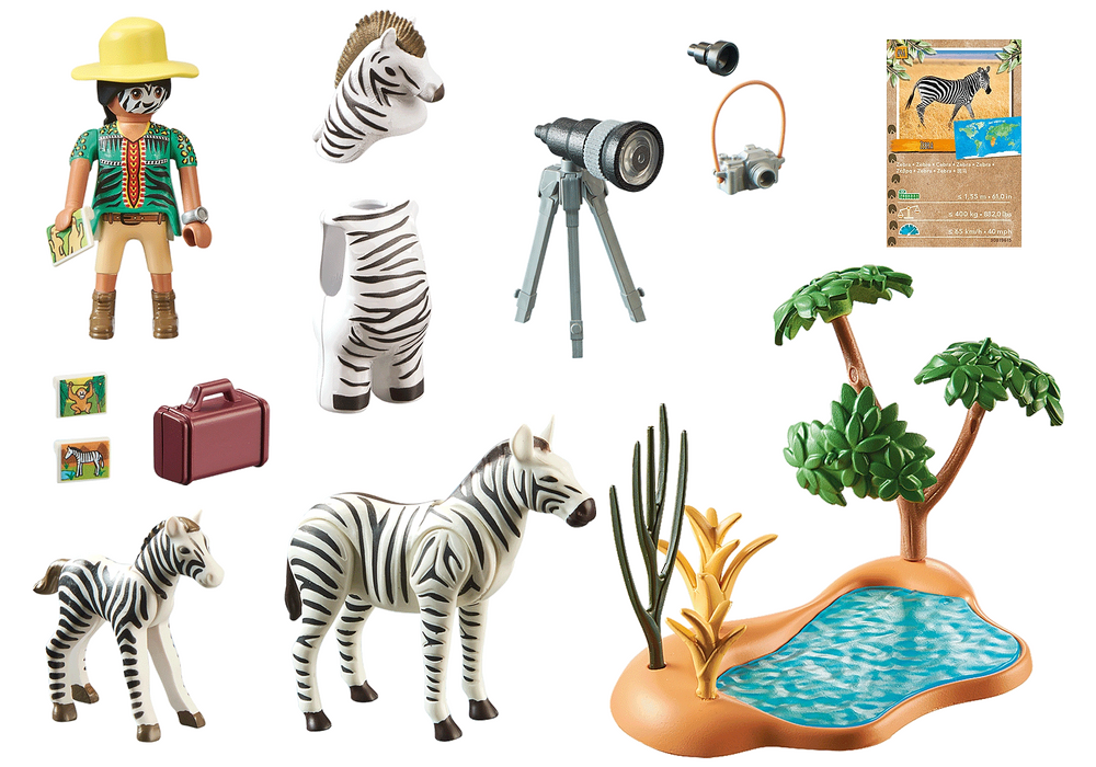 PLAYMOBIL 71295 - PHOTOGRAPHER WITH ZEBRAS - Toyworld Frankston