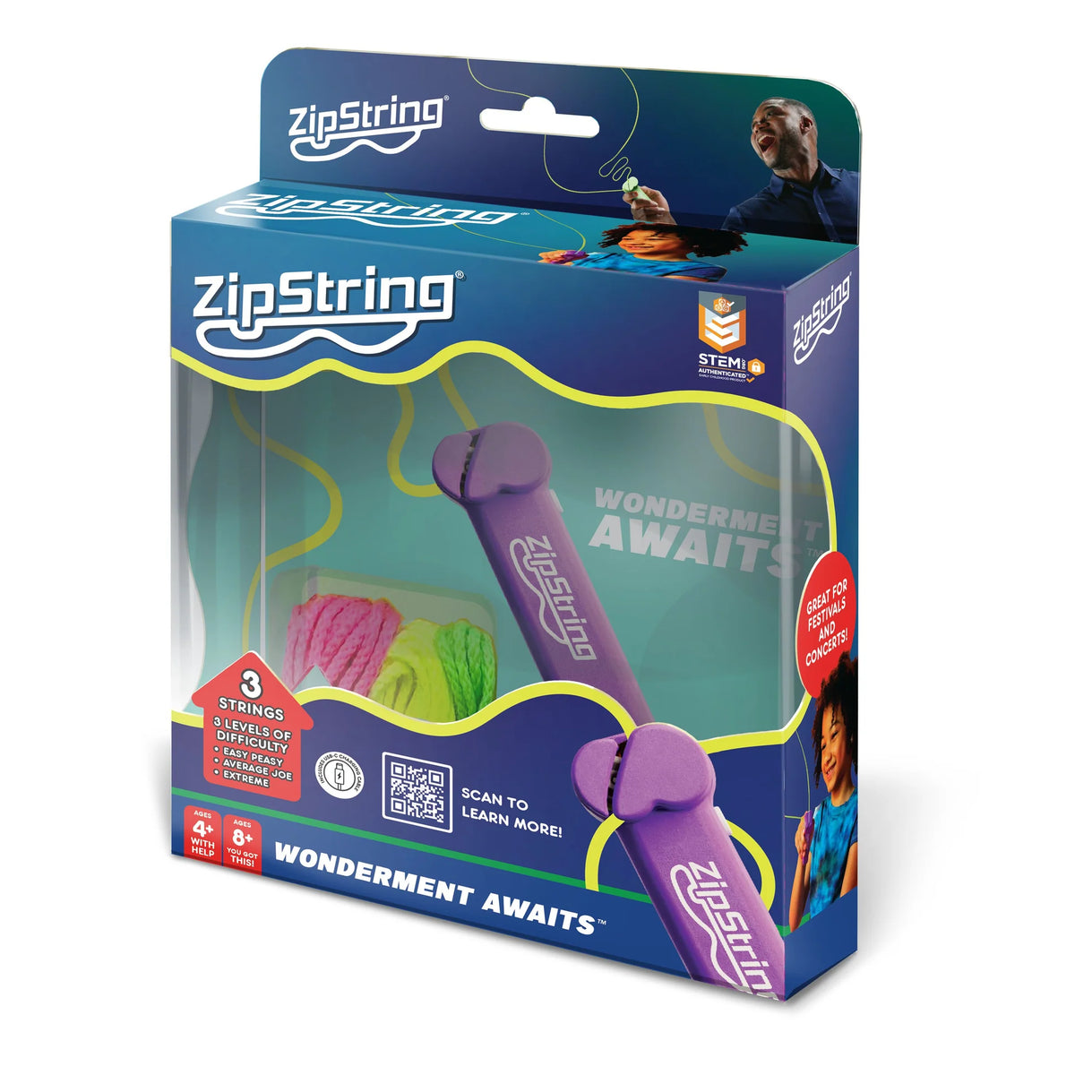 ZIP STRING VIVACIOUS VIOLET - Toyworld Frankston