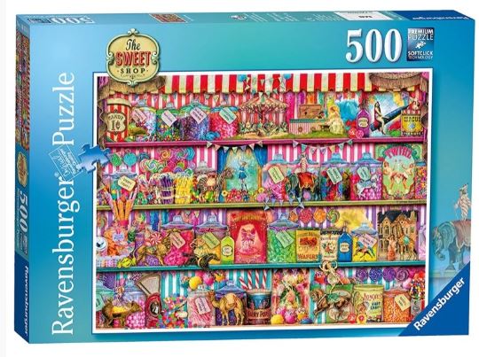 RAVENSBURGER PUZZLE - AIMEE STEWART : THE SWEET SHOP 500 PIECES - Toyworld Frankston