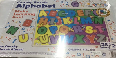 JR. GENIUS CHUNK PUZZLE - LETTERS 20PC