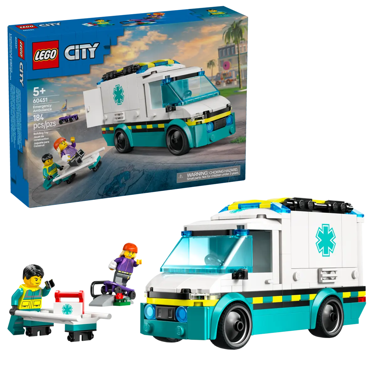 LEGO 60451 CITY - EMERGENCY AMBULANCE - Toyworld Frankston