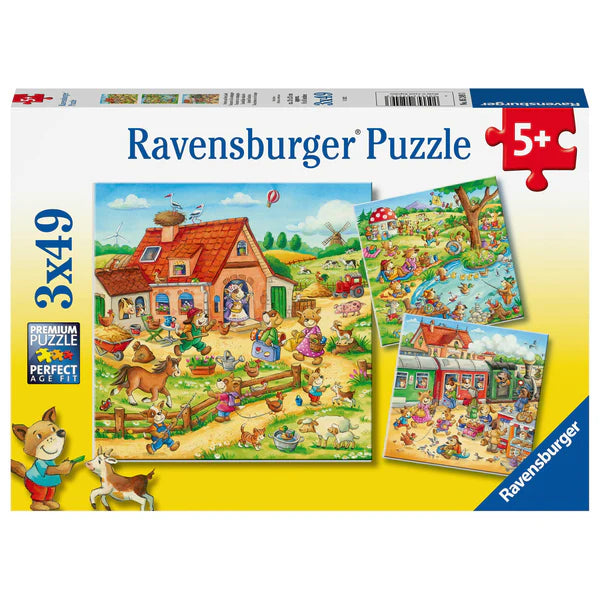 RAVENSBURGER  ANIMAL VACATION 3X49PCS