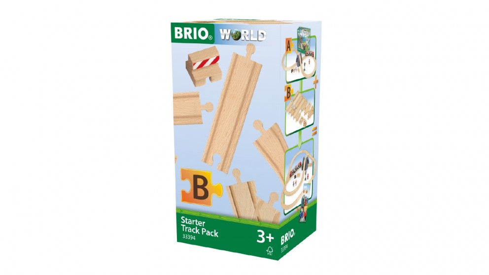 BRIO TRACKS - STARTER TRACK PACK B - 13 PIECES - Toyworld Frankston