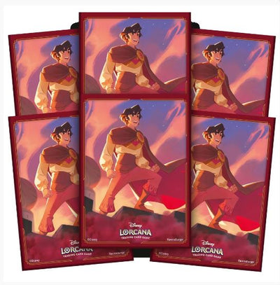 DISNEY LORCANA TCG SHIMMERING SKIES ALADDIN CARD SLEEVES - Toyworld Frankston