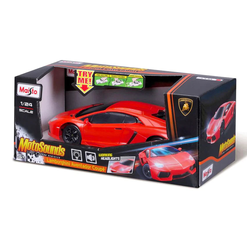 MAISTO MOTORSOUNDS 1:24 LAMBORGHINI AVENTADOR COUPE - Toyworld Frankston