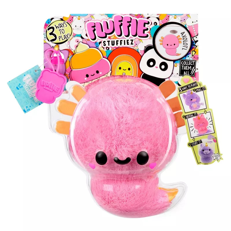 FLUFFIE STUFFIEZ SURPRISE REVEAL SMALL PLUSH - AXOLOTL - Toyworld Frankston