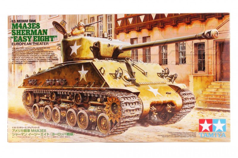 TAMIYA 1/35 M4A3E8 SHERMAN 'EASY EIGHT' EURO THEATER - Toyworld Frankston