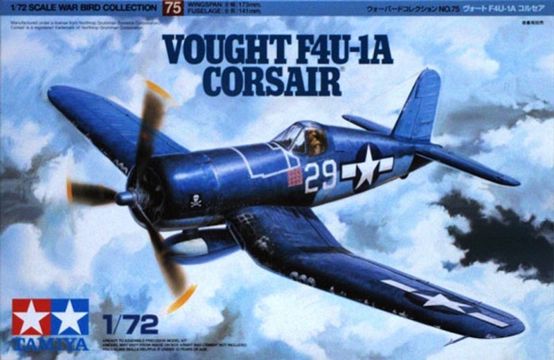 TAMIYA 1/72 SCALEVOUGHT F4U-1A CORSAIR PLANE MODEL KIT