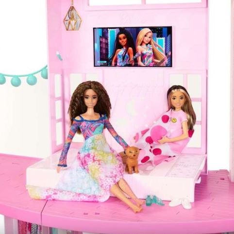 BARBIE DREAM HOUSE POOL PARTY DOLL HOUSE 75 PIECES Toyworld