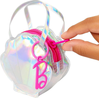 BARBIE FASHION ACCESSORIES - BEACH OUTFIT AND BAG WITH 5 SURPRISES - Toyworld Frankston