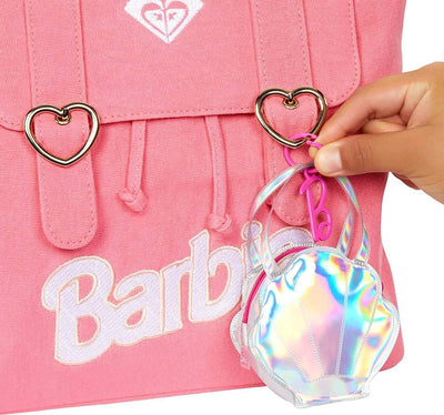BARBIE FASHION ACCESSORIES - BEACH OUTFIT AND BAG WITH 5 SURPRISES - Toyworld Frankston