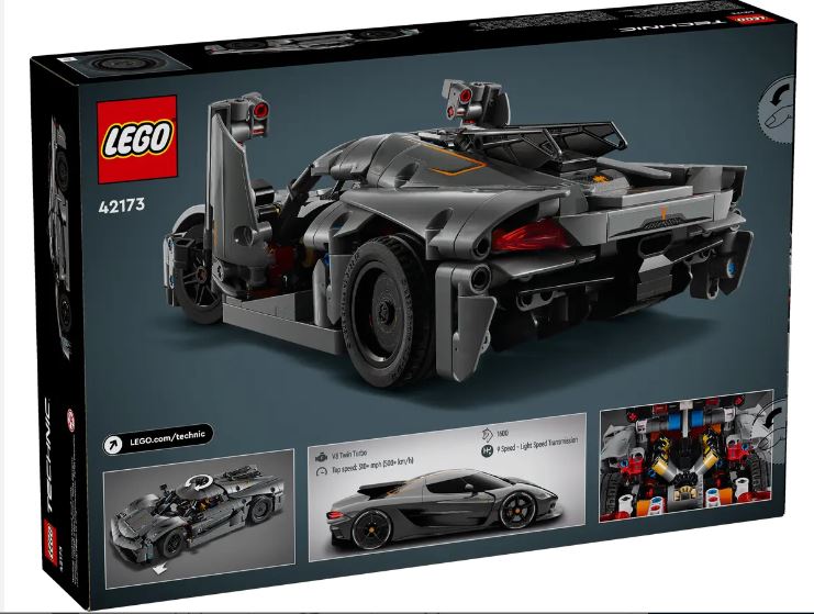 LEGO 42173 - TECHNIC - KOENIGSEGG JESKO ABSOLUT GRAY HYPERCAR - Toyworld Frankston