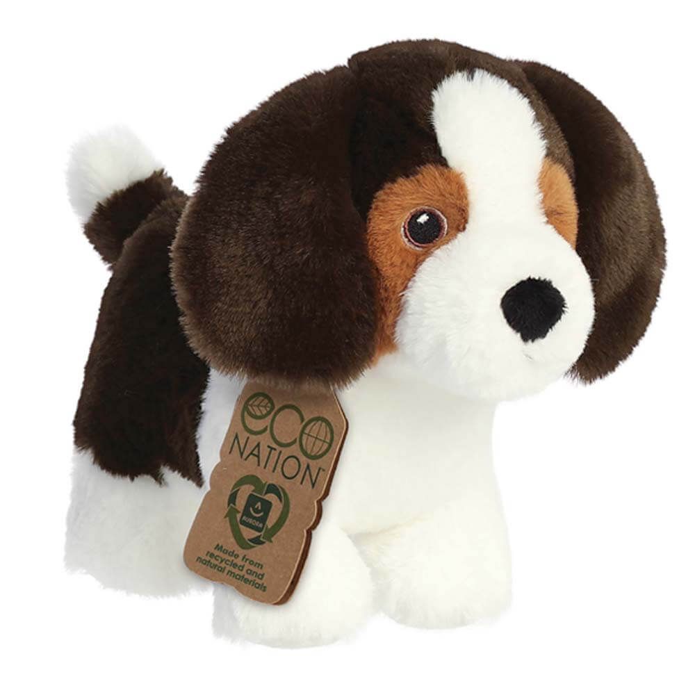 ECO NATION BEAGLE DOG SOFT TOY - Toyworld Frankston