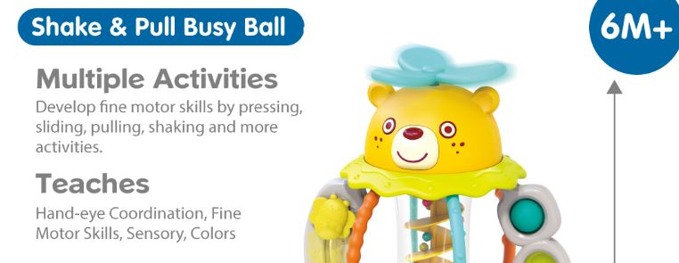 HOLA SHAKE & PULL BUSY BALL - Toyworld Frankston