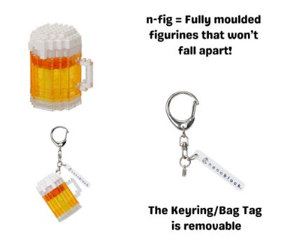 NANOBLOCK N-FIG BAG CLIP - FOOD BEER - Toyworld Frankston