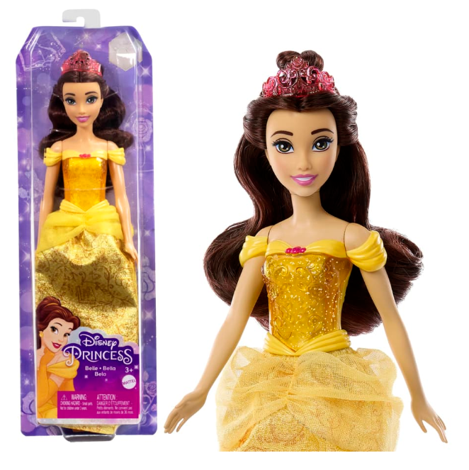 DISNEY PRINCESS 100 YEARS CELEBRATION - BELLE IN GOLDEN GOWN DOLL - Toyworld Frankston