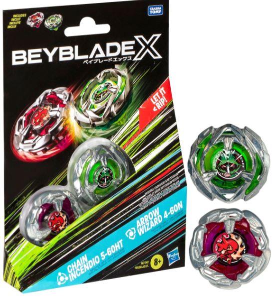 BEYBLADE X DUEL PACK - CHAIN INCENDIO  AND  ARROW WIZARD - Toyworld Frankston