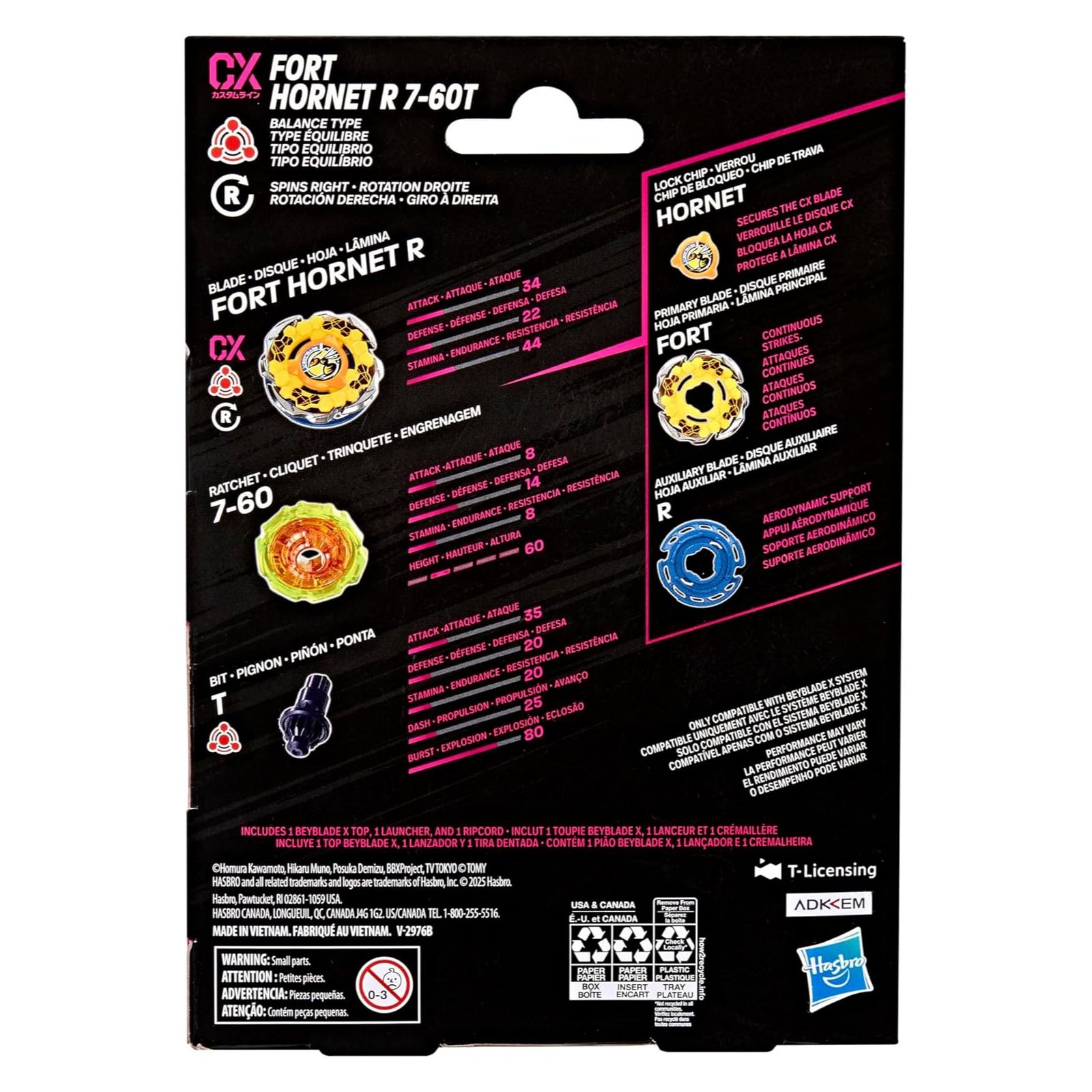 BEYBLADE X STARTER PACK - FORT HORNET R 7-60T