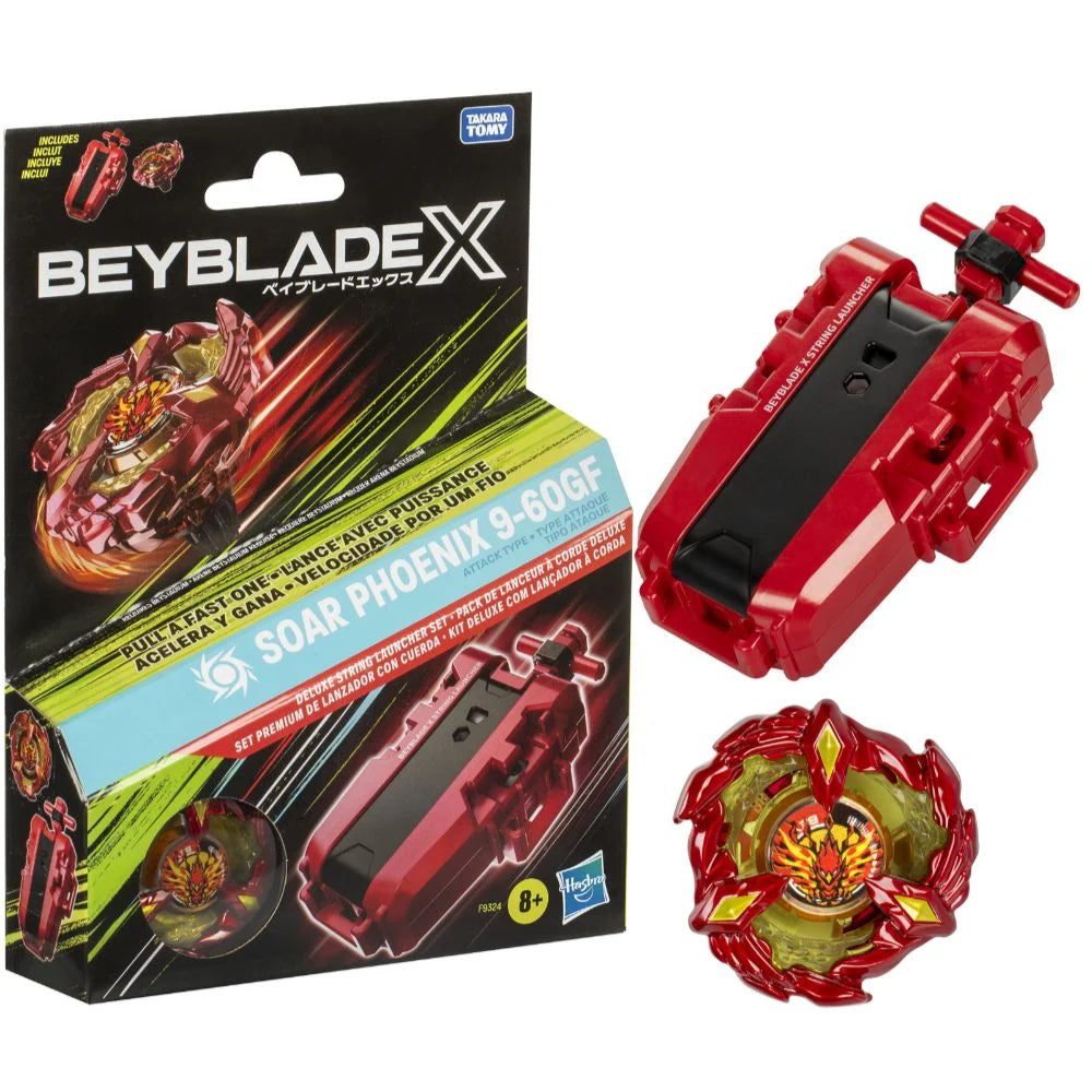 BEYBLADE DELUXE STRING LAUNCHER SET - X SOAR PHOENIX 9-60GF - Toyworld Frankston