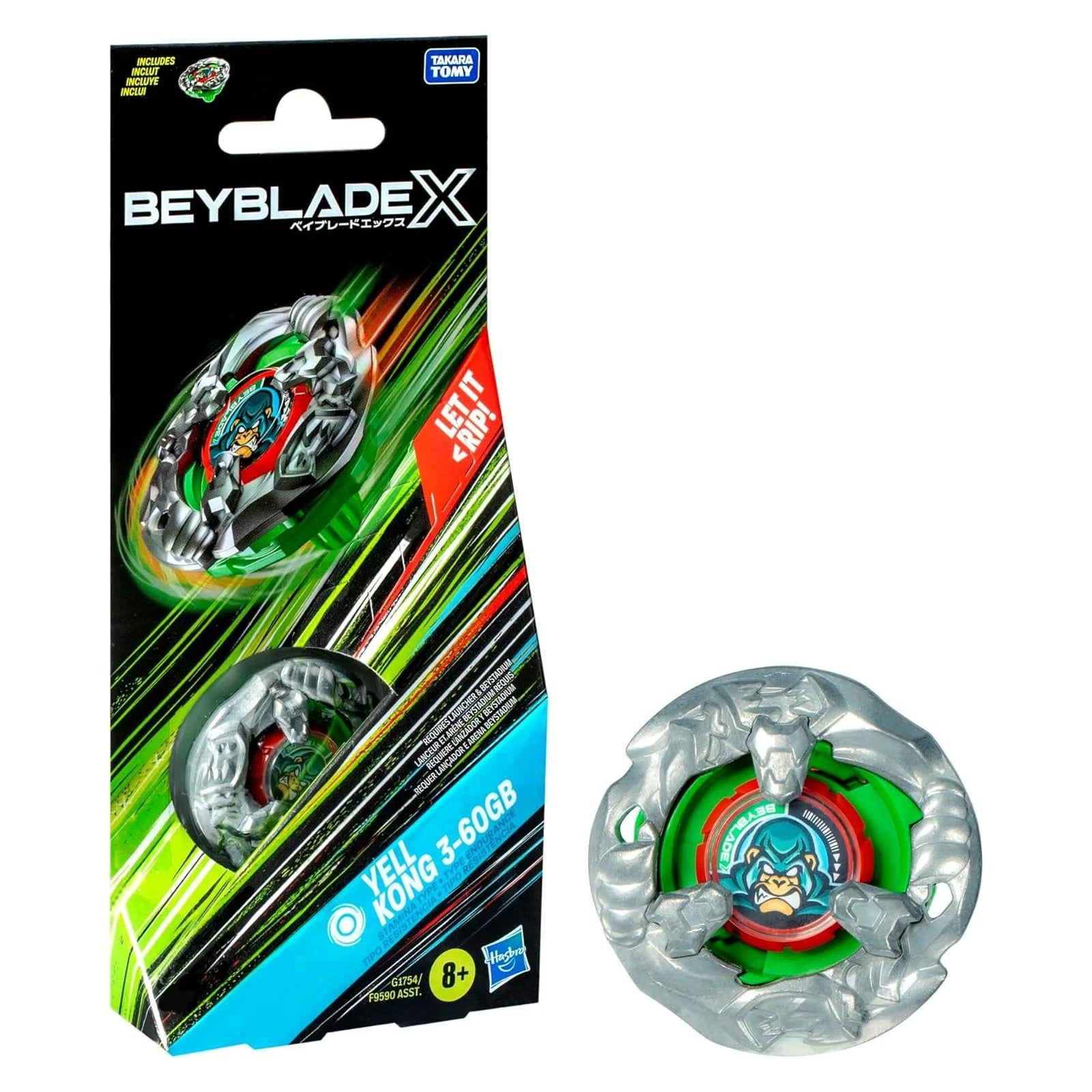 BEYBLADES X BOOSTER SINGLE TOP - YELL KONG 3-60GB - Toyworld Frankston
