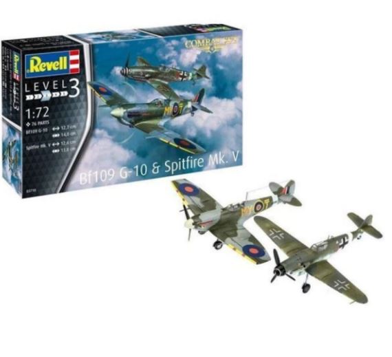 REVELL 1:72 BF109 G-10 AND SPITFIRE MK. V KIT - Toyworld Frankston