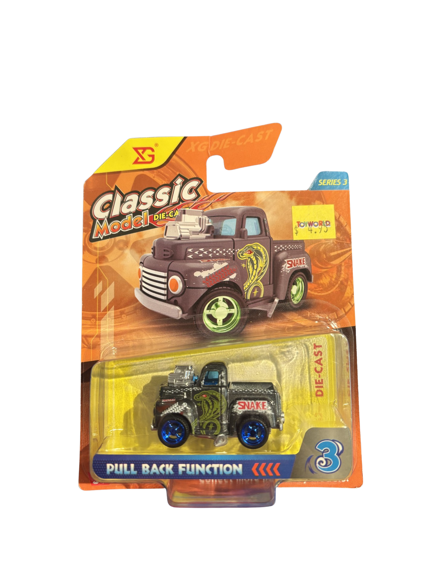 CLASSIC MODEL DIE-CAST PULLBACK SERIES 1 - SNAKE