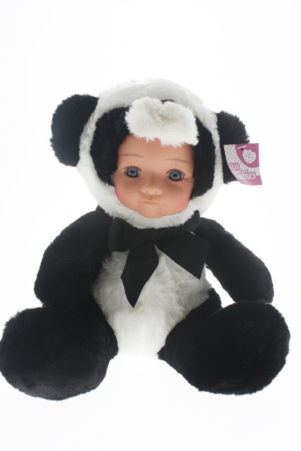 COTTON CANDY FUR BABY - PANDA BAMBOO BLACK AND WHITE - Toyworld Frankston