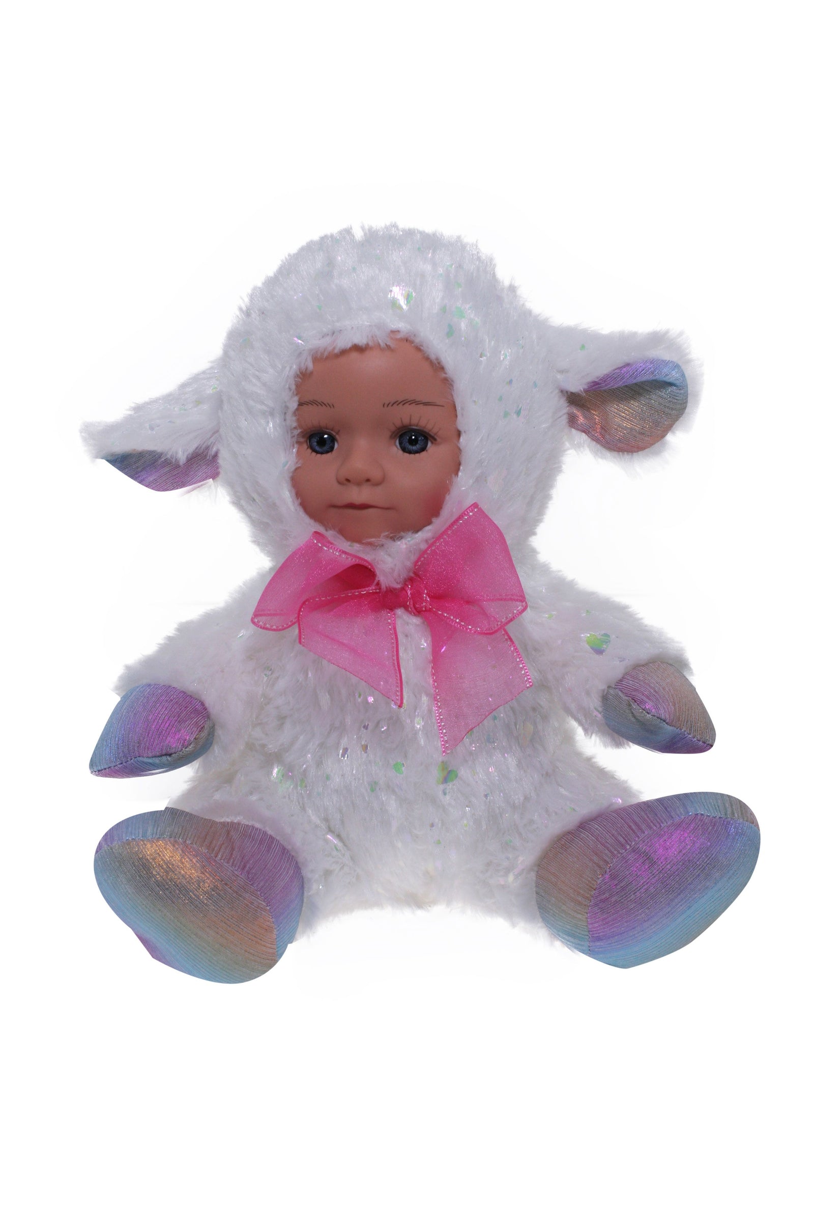 COTTON CANDY FUR BABIES - BAA WHITE/MULTI LAMB - Toyworld Frankston