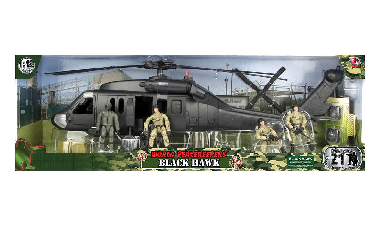 WPK 1:18 BLACK HAWK HELICOPTER - Toyworld Frankston