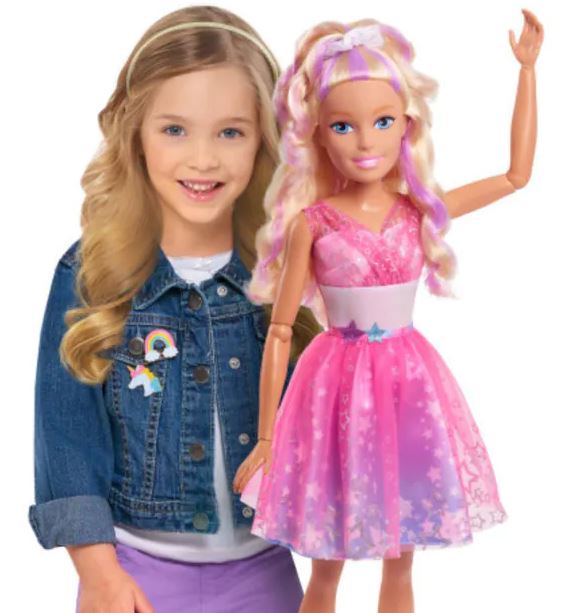 BARBIE - 28 INCH STANDING DOLL - BLONDE STAR POWER BEST FASHION FRIEND - Toyworld Frankston
