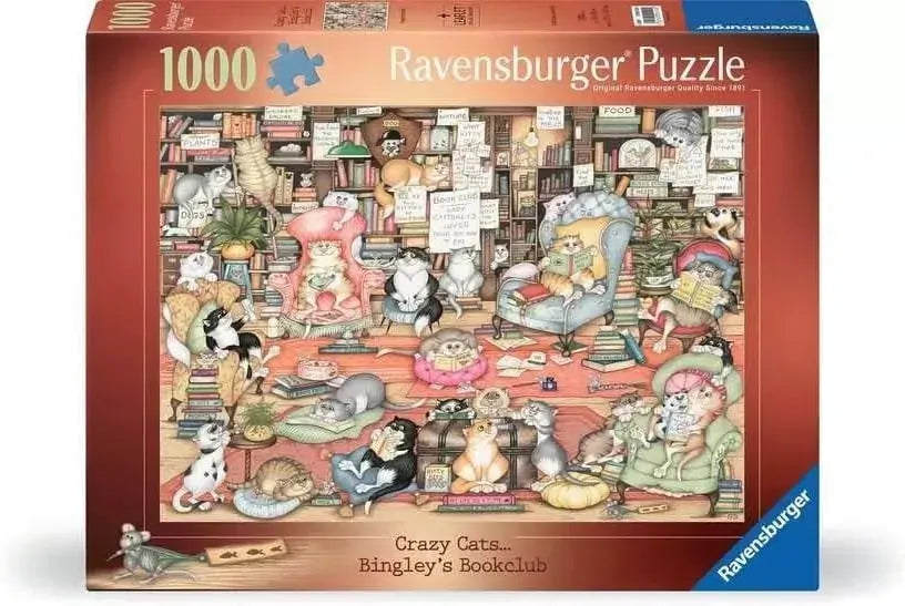 RAVENSBURGER PUZZLE - CRAZY CATS BINGLEY'S BOOKCLUB 1000 PIECE