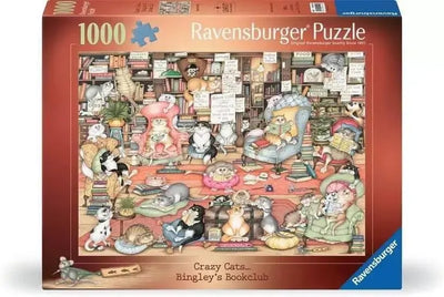 RAVENSBURGER PUZZLE - CRAZY CATS BINGLEY'S BOOKCLUB 1000 PIECE