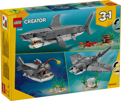 LEGO 31381 CRFEATOR - FIERCE SHARK WITH A TREASURE CHEST 3 IN 1 - Toyworld Frankston