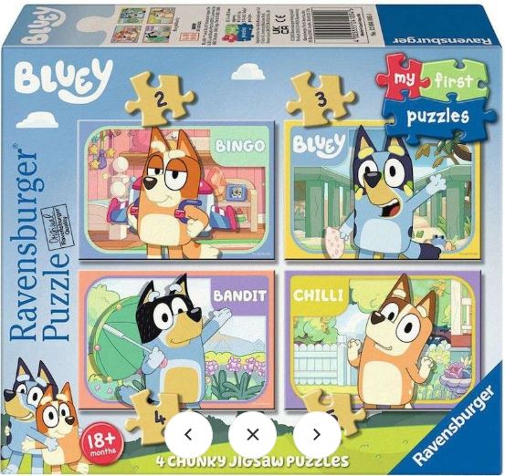 RAVENSBURGER PUZZLE PEPPA PIG LET'S PARTY! 4 IN A BOX 2-3-4-5 PIECE - Toyworld Frankston