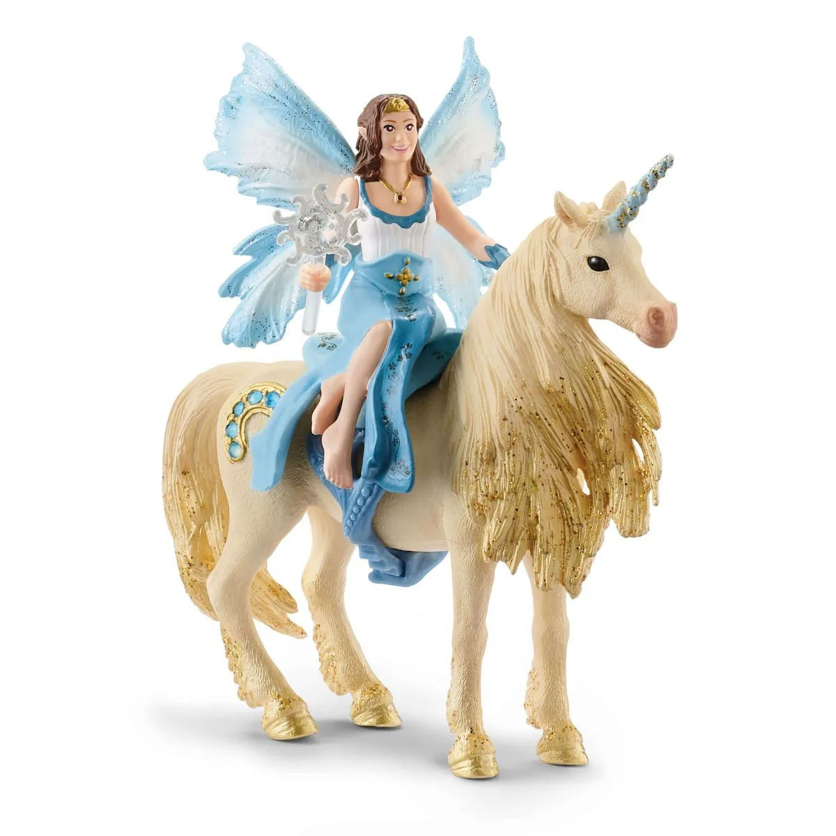 SCHLEICH - EYELA RIDING ON GOLDEN UNICORN - Toyworld Frankston