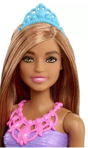 BARBIE DREAMTOPIA FLOWER DRESS BARBIE DOLL - DOLL -DARK SKIN PURPLE SKIRT