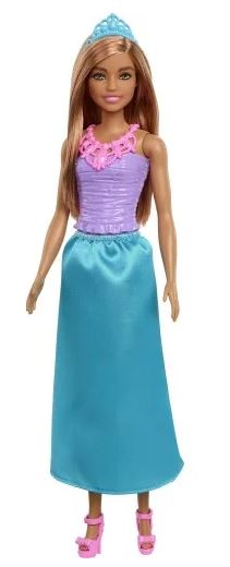 BARBIE DREAMTOPIA FLOWER DRESS BARBIE DOLL - DOLL -DARK SKIN PURPLE SKIRT - Toyworld Frankston