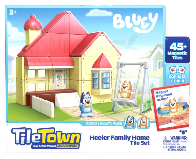 TILETOWN - BLUEY HEELER FAMILY TILE SET - Toyworld Frankston