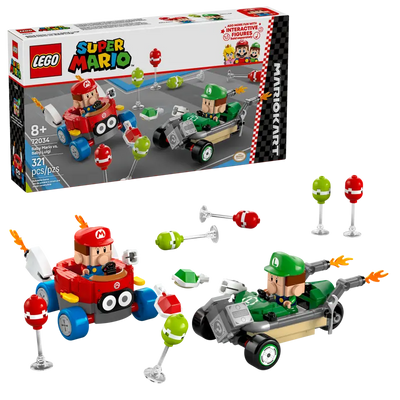 LEGO 72034 SUPER MARIO MARIO KART – BABY MARIO VS. BABY LUIGI - Toyworld Frankston