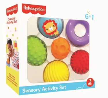 FISHER PRICE - SENSORY ACTIVITY SET 6 IN 1 - SENSORY BABY BALLS - Toyworld Frankston