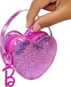 BARBIE FASHION ACCESSORIES - PINK SPARKLE DRESS AND BAG WITH 5 SURPRISES - Toyworld Frankston