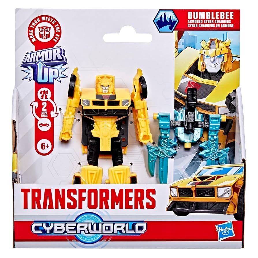 TRANSFORMERS CYBERWORLD ARMOURED CYBER CHANGERS - BUMBLEBEE - Toyworld Frankston