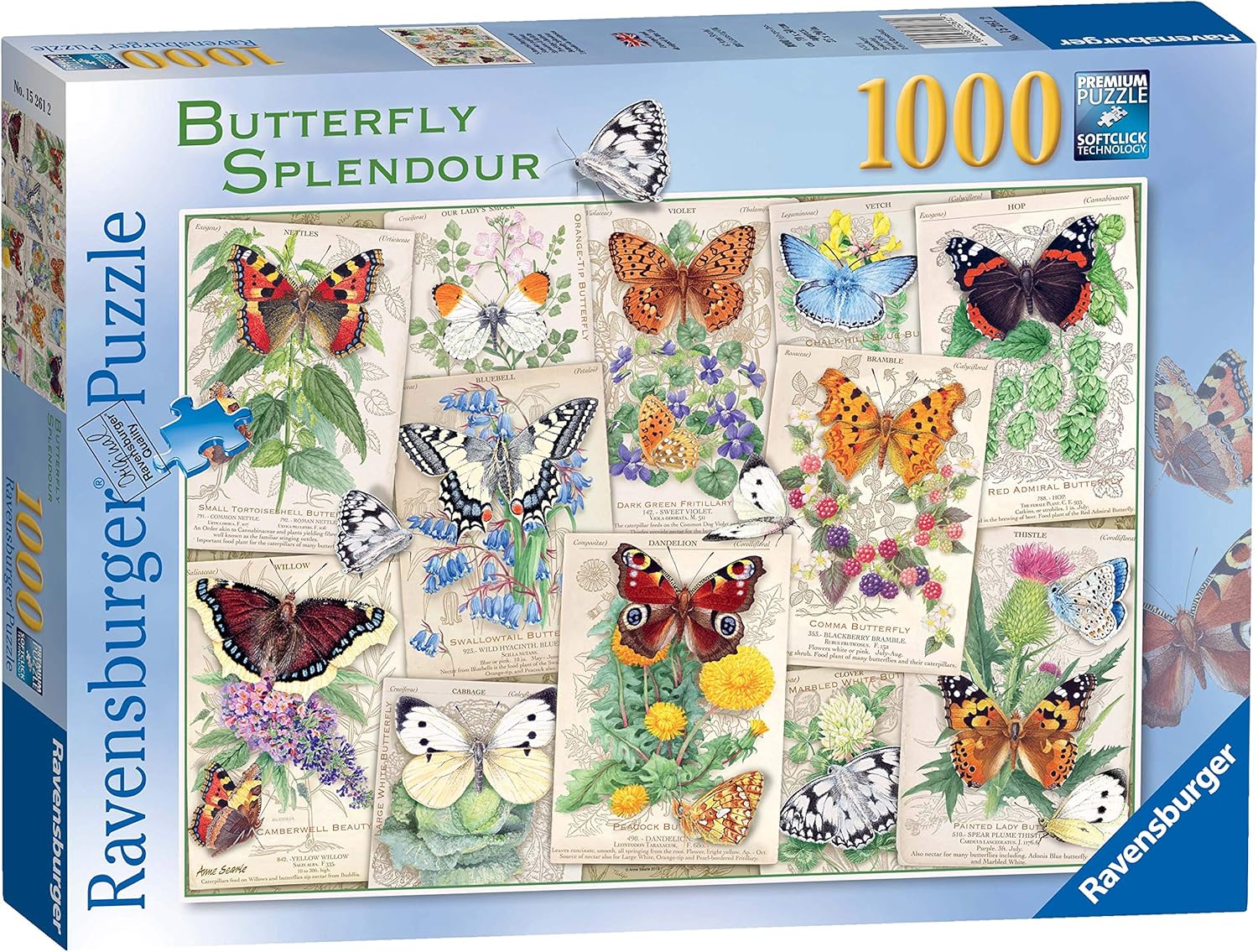 RAVENSBURGER PUZZLE -TROPICAL BUTTERFLIES 1000 PIECE