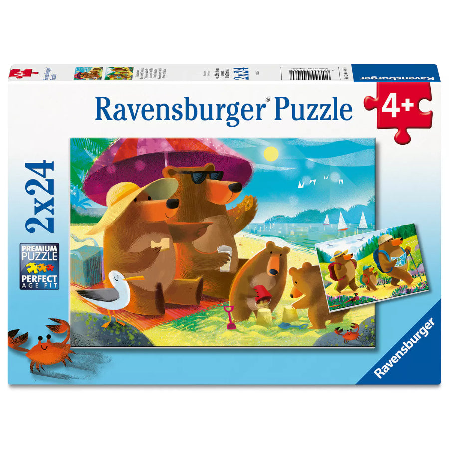 RAVENSBURGER BEAR FAMILY VACATION 2X24 PIECE PUZZLE