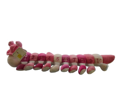 BABY BOO 60CM PASTEL PINK AND WHITE CATERPILLAR
