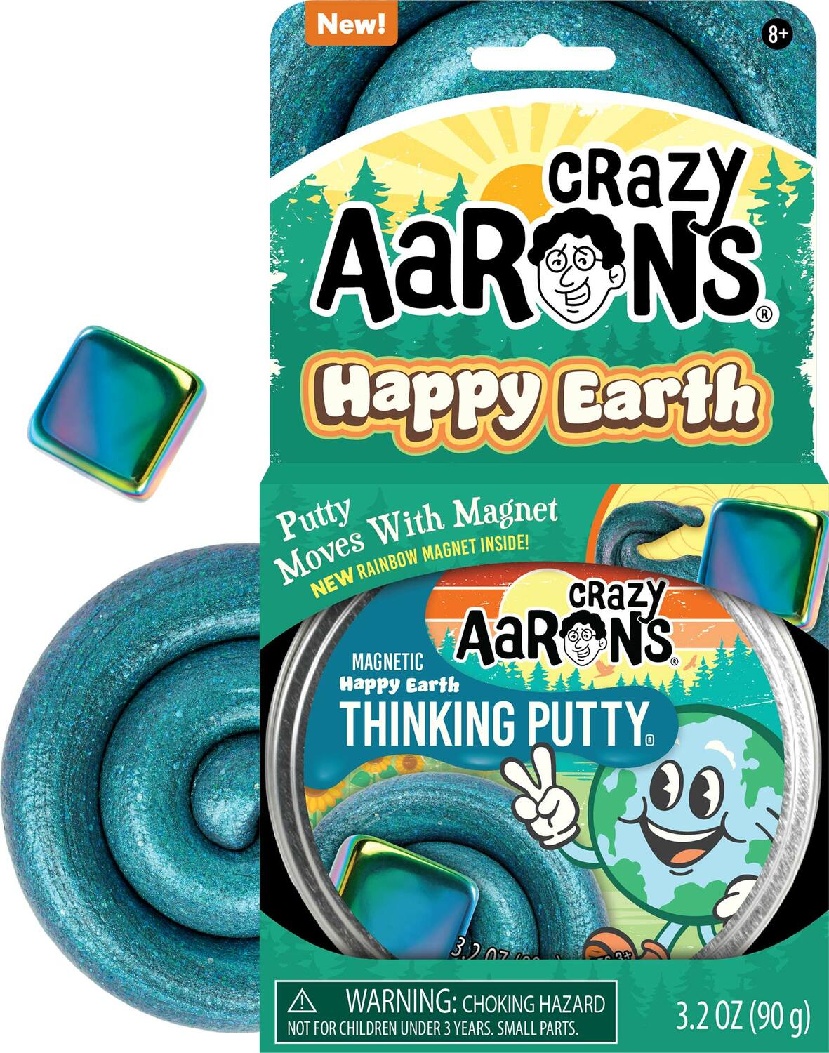 CRAZY AARON'S THINKING PUTTY MAGNETIC HAPPY EARTH - Toyworld Frankston